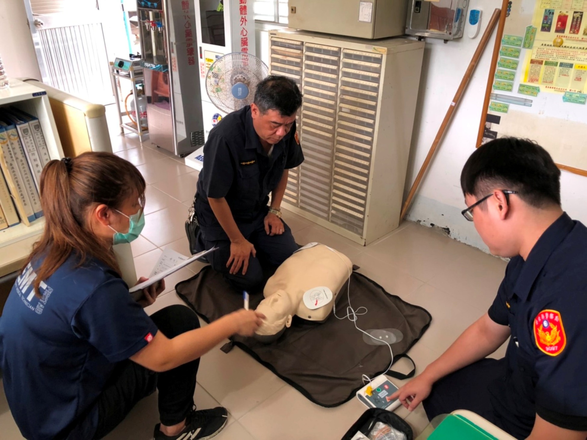 泰源警學習CPR、AED ，提升偏鄉緊急救難技能
